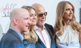 Remon Boulerice, Veronic Dicaire, Rene Angelil and Celine Dion arrive at the 